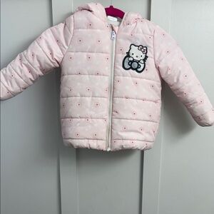 Hello Kitty Light Pink Quilted Hooded Jacket